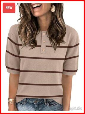 Women's Viscose Nylon Knit Button Down Pullover Sweater